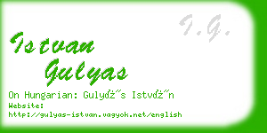 istvan gulyas business card